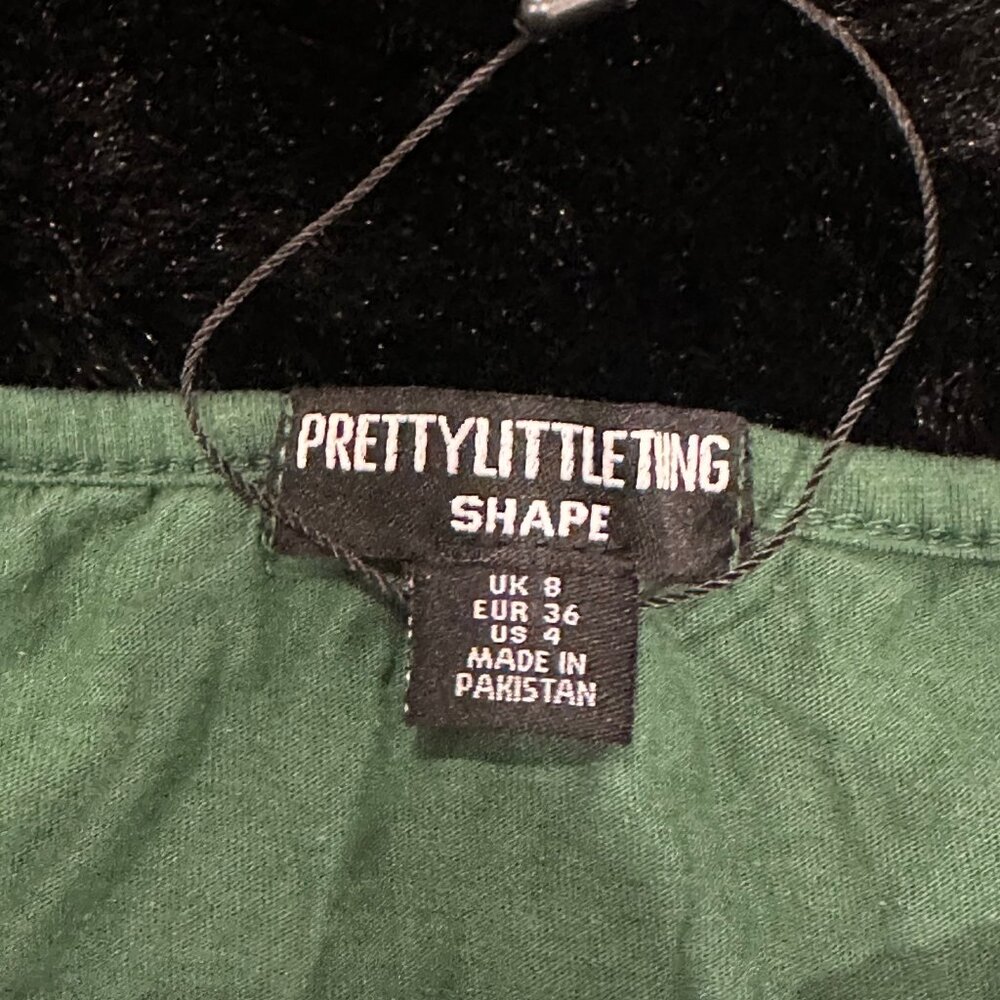 🎀PrettyLittleThing Corset Top - Green/Gray - Picture 2 of 4